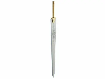 Big sword 4 Low-poly 3D model