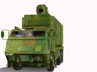 astros ll 6x6 avibras antidrone Low-poly 3D model