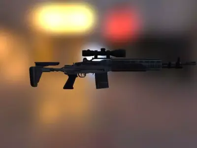M14 EBR Low-poly 3D model purchase