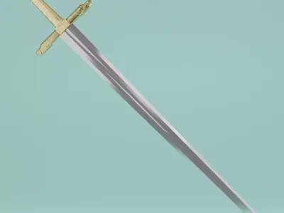 Joyeuse Sword Weapon PBR low-poly game ready Low-poly 3D model