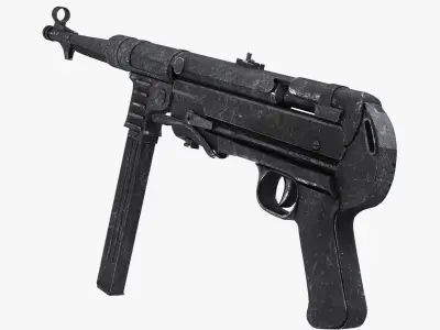 MP40 Submachine gun Low-poly 3D model get