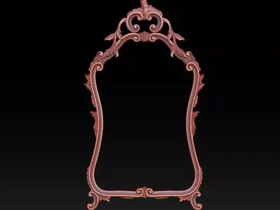 3D Frame - Wood Carving STL Model for CNC Router 3D print model 7