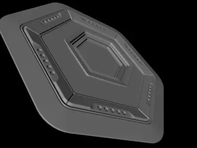 Hexagonal Plate 3D model