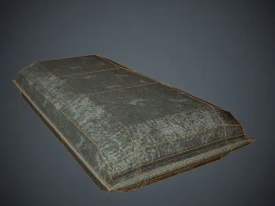 Sandbag PBR Low Poly pillow Low-poly 3D model