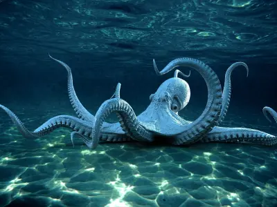 Giant Octopus RIG 3D model