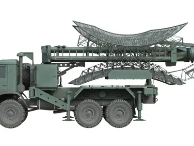 Kasta 2E2 Antenna Truck Low-poly 3D model