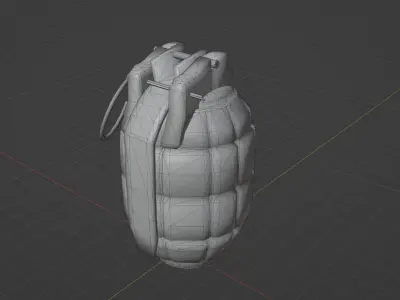 Mills Bomb Low-poly 3D model