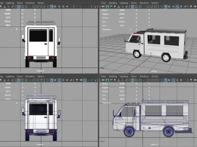 Mitsubishi L-300 Low-poly 3D model