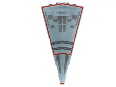 Low-poly spaceship star wars destroyer Low-poly 3D model