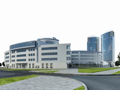 High-rise Office Building 05 Low-poly 3D model