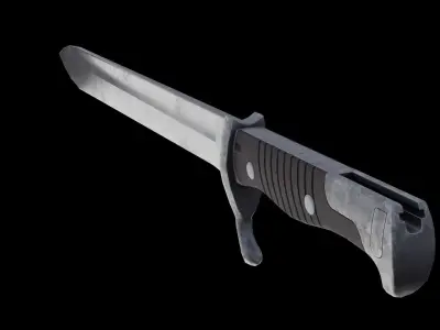 German bayonet Seitengewehr 1898 1905 S98 05 Low-poly 3D model