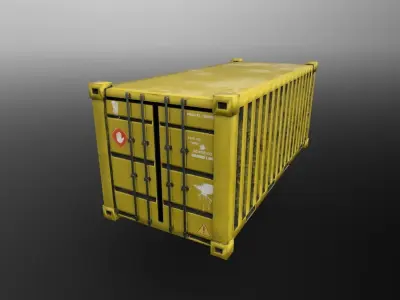 Industrial Container Pack PBR Low-poly Low-poly 3D model