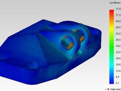 GE Jet Engine Bracket Free 3D model purchase
