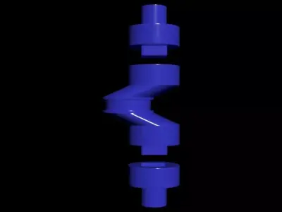 Modular Hobby Crankshaft - Concept 3D print model
