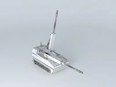 artillery gun system model 3D model