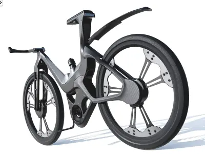 Modern  Electric Bicycle 8K Low-poly 3D model