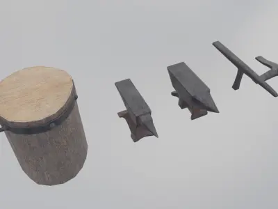 Anvil Props Low-poly 3D model
