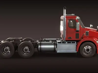 Generic Semi Truck Day Cab 3D model