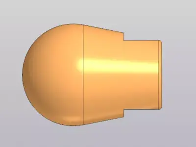 Lever End Grip Handle - Ergonomic Control Part 3D model