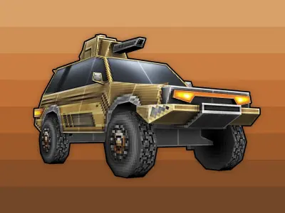 SCRAPDOG Desert Cruzer  Low-poly 3D model