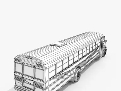 School bus 3D model 9