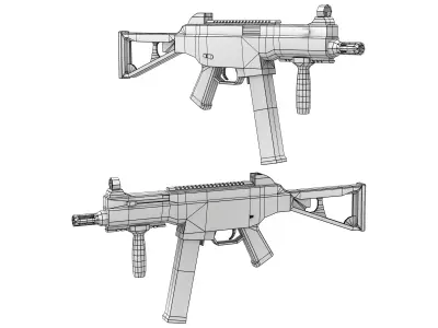 UPM45 Gun Low-poly 3D model