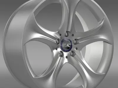 Mercedes Benz S 400 hybrid rim 3D model