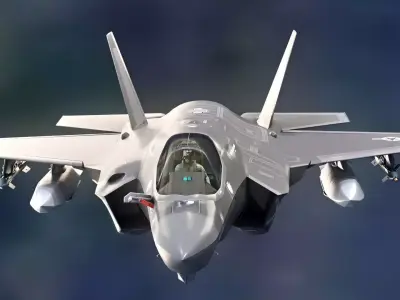 F35B Lightning II -Rigged - with high resolution cocpit Low-poly 3D model