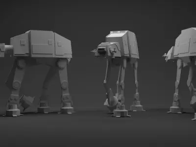 Star Wars AT-AT 3D model Low-poly 3D model