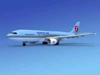 Airbus A300 Korean Air  3D model