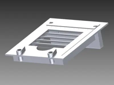 Battery Door  Hatch Frame clip and Latch for RC Cessna 747 I TW  Free 3D print model