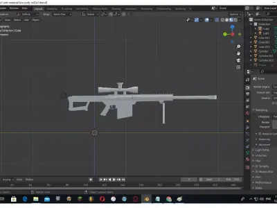 BARRET M82A1 Free low-poly 3D model