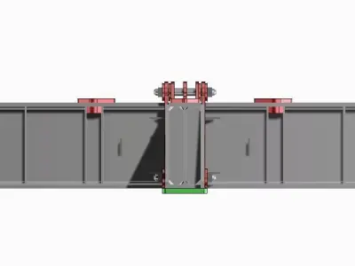 Tower crane chassis 3D model