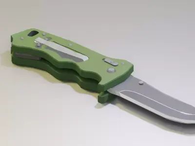 Low Poly Combat Knife Free low-poly 3D model purchase