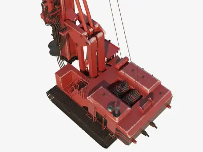 Drilling Rig Game Ready Low-poly 3D model
