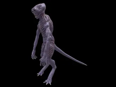 Alien Monster Low-poly 3D model