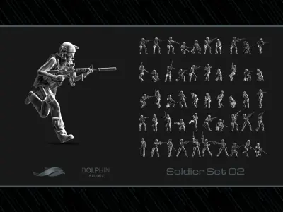400 US Marine Corps 3D Model Pack