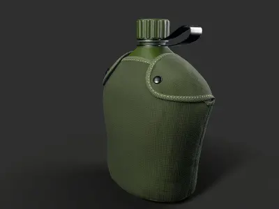 militry kettle Low-poly 3D model