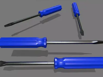 screwdriver Low-poly 3D model 50