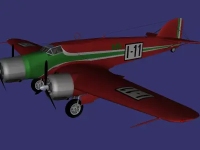 Savoia Marchetti SM 79 T Low-poly 3D model
