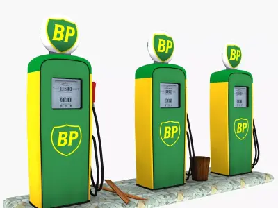 Gas Pump BP 3d Model 3D model