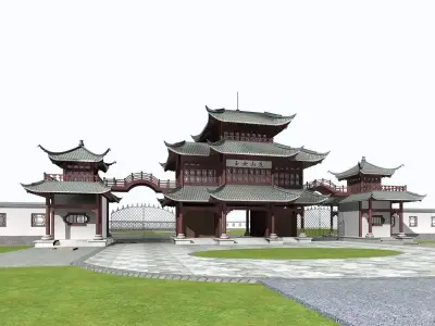 Chinese Style Architecture 3D model 49