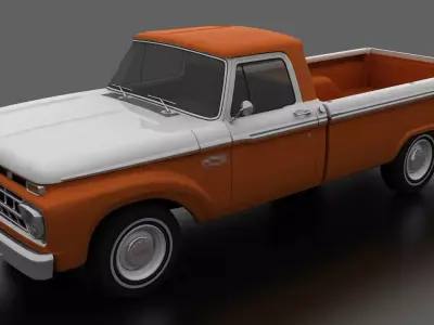 F-Series F-100 Styleside Pickup 1965 Low-poly 3D model