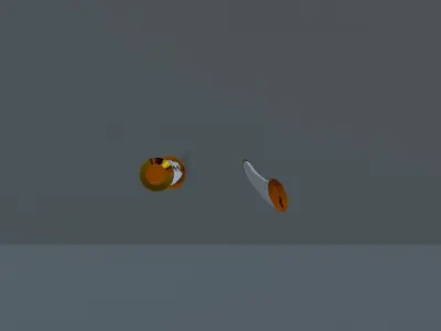 Katana Low-poly 3D model 7