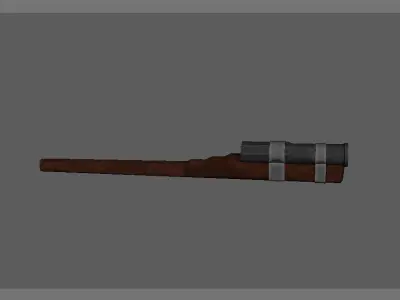 Medieval HandCannon 3D Model Lowpoly Low-poly 3D model