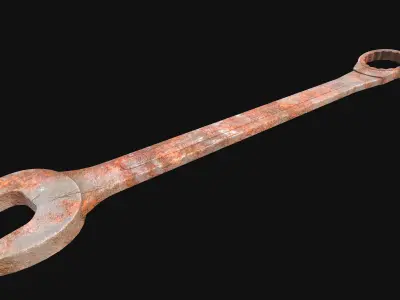 Wrench Gameready New Old VeryOld Low-poly 3D model