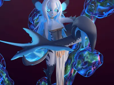 Claw Shark Low-poly 3D model