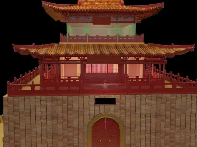 Chinese ancient house 3D model 4