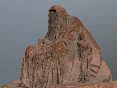 statue gate   Low-poly 3D model purchase
