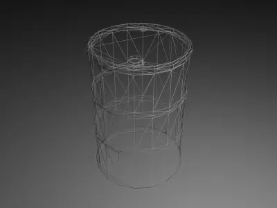 Barrel Explosive Free low-poly 3D model